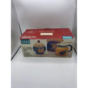 VINTAGE OGGI CORPORATION TUSCANY COLLECTION 3 PC. CERAMIC TABLETOP SET NEW